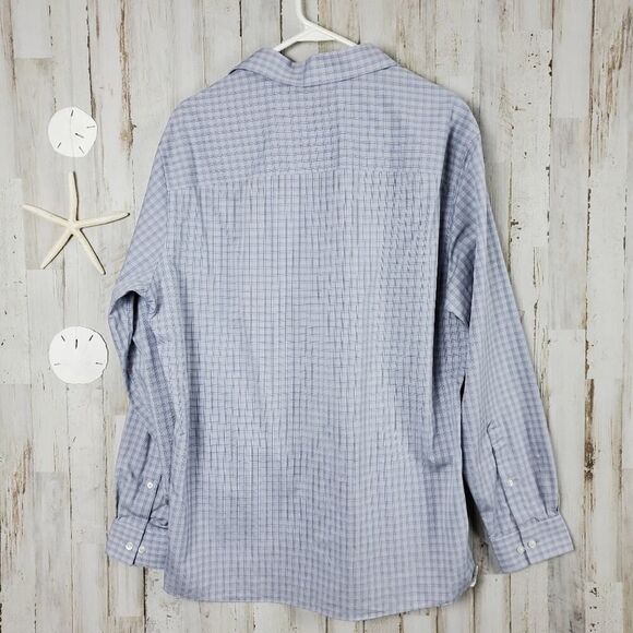 Kenneth Cole Reaction Button Down Shirt Lavendar Blue Size Large - Picture 2 of 8